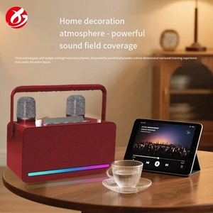 Máquina de Karaoke OEM al por Mayor, Sistema de <span class=keywords><strong>Altavoces</strong></span> Portátiles, Compatible con Tarjeta TF, Altavoz Bluetooth Portátil M36 con 2 Micrófonos - Product Image 2