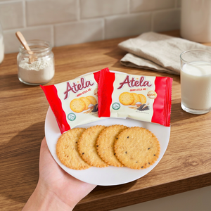Crackers au sésame ATELA 150g, craquelins fins cuits, goût salé, faible teneur en sel, faible teneur en glucides, fabricant ODM OEM Vietnam - Product Image 2