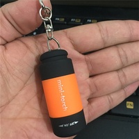 Mini lampe torche LED rechargeable par USB, format poche, porte-clés, étanche, lumière puissante, portable, lampe d'urgence, impression de logo