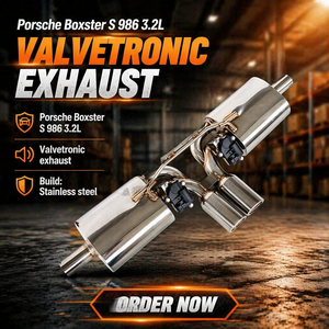 Tubos de Escape SS304 con Silenciador para <span class=keywords><strong>Porsche</strong></span> <span class=keywords><strong>Boxster</strong></span> 2.7L <span class=keywords><strong>986</strong></span> 2003-2004, Sistema de Escape Valvetronic OEM, Instalación Directa, Mejora de Potencia - Product Image 1