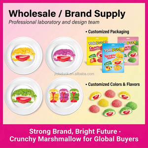 Bonbons fantaisie guimauves fourrées à la confiture acidulée, perles acidulées au citron, croûte croustillante, centre moelleux, bonbons en vrac, OEM pour distributeur YOLODUCK - Product Image 5