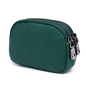 Nouveau porte-monnaie mini en cuir à double fermeture éclair pour femme, porte-cartes de commerce extérieur, petit sac à monnaie mignon - Product Image 2