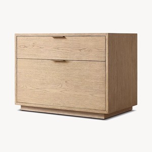 Table de chevet en bois massif de style artisanal <span class=keywords><strong>vintage</strong></span> américain RH French, avec deux tiroirs, personnalisable pour chambre à coucher et salon - Product Image 1