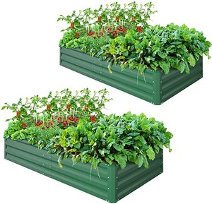 New 120*90*30cm Galvanized Raised Garden Bed Metal Elevated <b>Planter</b> Box Kit for <b>Vegetables</b> Flowers Herbs - Product Image 3