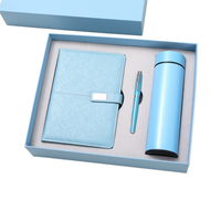 Ensemble cadeau de bureau écologique tout-en-un avec thermos en acier inoxydable et stylo pour carnet, logo personnalisé, cadeaux promotionnels d'entreprise