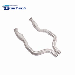 Collecteur d'échappement catalyseur haute performance en acier inoxydable T304 avec bouclier thermique pour Dodge Challenger 6.4L HEMI 2015-2023 - Product Image 6
