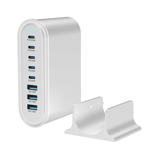268W Charger USB-C 6 in 1 Desktop Multi Port USB C Mobile Phone Tablet Laptop Charger Station for iPhone for Samsung for Xiaomi