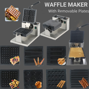 Commercial Cat Paw Shape Waffle <strong>Maker</strong> Machine <strong>Electric</strong> <strong>Mini</strong> Waffle <strong>Maker</strong> Wholesale Price WITH Removable Pan - Product Image 2