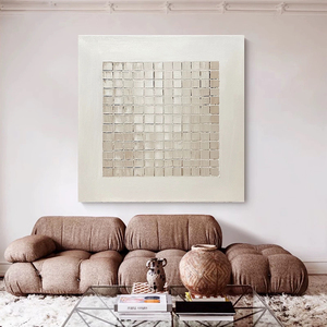 Quadro Astratto Dipinto a Mano su Tela con Texture 3D, Grande Formato, Stile Minimalista, Colore Marrone, Decorazione per la Casa - Product Image 3