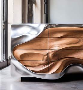 עיצוב מקורי מודרני אור מודרני בעיצוב ייחודי בעיצוב ייחודי עץ אמנות חדשני ארון קצה - Product Image 3