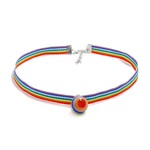 คุณภาพสูงราคาถูกเกย์ LGBTQ ภูมิใจสายรุ้ง Choker สร้อยคอโลหะเข็มกลัดสำหรับเลสเบี้ยน,เกย์,กะเทยและคนข้ามเพศ - Product Image 2