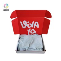 Cajas de Cartón para Ropa Personalizadas, Color Naranja, Caja de Envío Corrugada para Prendas