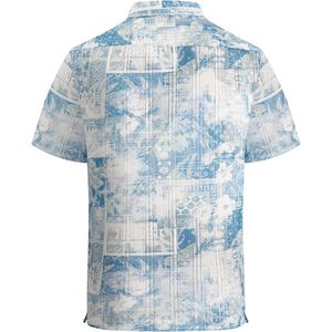 Custom Men's Short Sleeve Printed Shirt Blue Dye L Vacation Breathable Summer Beach Button <b>Down</b> Shirt - Product Image 4