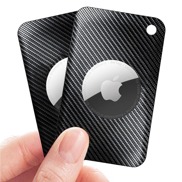 For Airtag GPS Tracker Case Wallet Card Holder Mini Thermoplastic Polyurethane 4 Pack Animal Design Leopard Print 360
