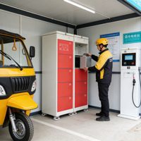 Estación de Intercambio de Baterías ESINO de 10 Compartimentos PD/QC3.0/QC4.0, Gabinete de Baterías para Bicicletas Eléctricas de Alta Capacidad, 1 Año de Garantía para Venta al Por Mayor