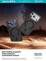 Étui magnétique BENKS pour téléphone 17 ProMax, protection contre les chutes de qualité militaire, coque de protection antichoc mate translucide et fine