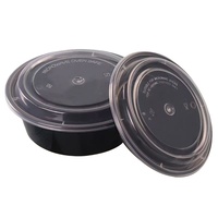 Récipient en plastique micro-ondable jetable de forme ronde rectangle Boîte d'emballage alimentaire à emporter pour fast-food