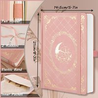Carnet à couverture rigide avec marque-page en feuille d'or, sangle personnalisée, carnet universel, agenda