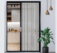 Pintu Lipat Kristal Transparan Bergaya, Pintu Interior, Penghalang Minyak Dapur, Kedap Suara, Tahan Air
