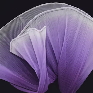 Fisarmonica plissettata a pieghe tessuto a gradiente di maglia tessuto organza per abiti da sposa e tessuti fai da te di design - Product Image 2