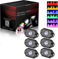 Kit de Luces LED RGB 4/6/8 en 1 con Control por Aplicación y Música, Alta Potencia, Impermeable, para Camiones, ATV, Chasis, Iluminación Ambiental