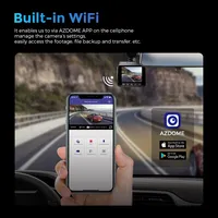 AZDOME GS63H Pro UHD Enregistreur de conduite GPS WiFi intégré avec APP Écran IPS 2.4 "Vision nocturne WDR Caméra de bord avant et arrière 4K