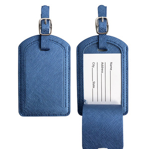<span class=keywords><strong>Étiquette</strong></span> de <span class=keywords><strong>bagage</strong></span> en <span class=keywords><strong>cuir</strong></span> Saffiano personnalisée avec logo pour valise - Product Image 1