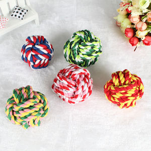 Jouets en corde pour chien en coton, personnalisés, durables, interactifs, écologiques, résistants à la mastication, style classique, balles de 6cm, 7cm, 8cm - Product Image 4