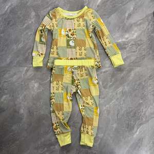 Groothandel Aanpasbare Print Pasgeboren Bamboe Pyjama Set Lange Mouw Baby Kleding Voor Kinderen Getailleerde Baby Pyjama Set - Product Image 5