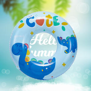 Flotador Inflable para Niños, Anillo de Natación con Diseño de Dibujos Animados, Redondo, de PVC de 0.2mm, Juguete Acuático de Verano para Bebés - Product Image 3