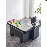 Vente chaude Table de caissier en acier Comptoir de caisse Supermarché Comptoir Bureau de caissier Stand