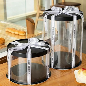 Customized Logo Size Plastic <strong>Round</strong> <strong>Hat</strong> Flower Packaging <strong>Clear</strong> Pvc <strong>Window</strong> Flower <strong>Box</strong> <strong>with</strong> Ribbon - Product Image 5