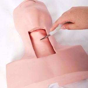 KyrenMed Cricotiroidotomía y traqueotomía Modelo de entrenamiento de intubación Simulador de cuidado de traqueotomía Cuerpo <span class=keywords><strong>humano</strong></span> - Product Image 4