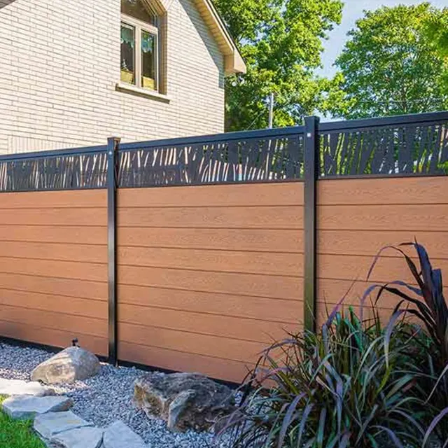 Metalx modern decorative 8ft wpc plastic veranda wood composite fencing prices