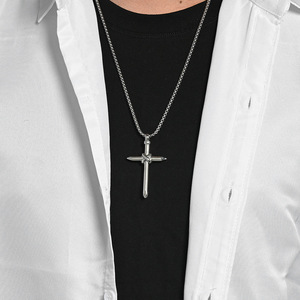 yunnique cross-border goods: screwdriver cross necklace, window-breaking self-defense nail, <b>titanium</b> steel cross pe - Product Image 2