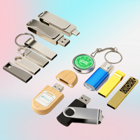 Flashdisk Key 64GB USB Flash Drive 32GB OTG Metal USB 2.0 Tipe C Kecepatan Tinggi Logo Gratis Cetak Laser OTG USB Tipe C Memory Stick