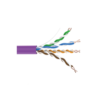 HKN 0,52mm OFC 1000Mbps púrpura LSZH chaqueta UTP/FTP CAT5E Cable para red 4pr 24AWG interior 305m 1000Ft para cámara IP