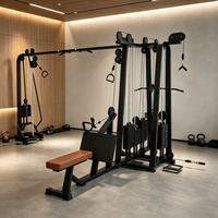 Machine de musculation multifonctionnelle commerciale 5 stations MZ-F81 avec câbles intégrés pour bras, poitrine, jambes, dos et musculation en mousse