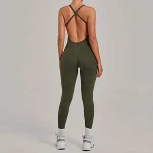 Nouvelle arrivée Combinaison de sport pour femmes Absorbant la transpiration et séchant rapidement Combinaison de fitness pour la salle de sport Combinaison de yoga serrée et respirante - Product Image 6