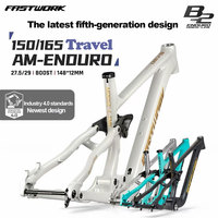 Cadre de VTT tout suspendu OEM/ODM 27,5''/29 pouces, cadre Soft-Tail à quatre bras en alliage d'aluminium pour VTT de descente et d'enduro
