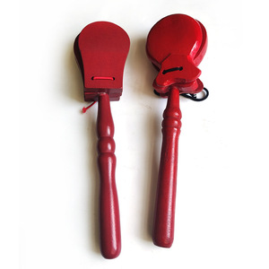 เครื่องดนตรีเคาะจังหวะไม้ด้ามยาวสีแดงสำหรับเด็ก ของเล่นสอนจังหวะออร์ฟ - Product Image 2