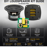 Samtronic Hi-Fi Audio Speaker Frequency Divider Crossover Plus Driver Woofer Midrange 5.25 Inci dan Tweeter AMT 3 Inci