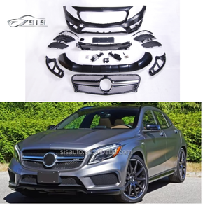 Kit Carrozzeria GLA45 Adatti per Classe <span class=keywords><strong>GLA</strong></span> <span class=keywords><strong>X156</strong></span> Anni 2013-2019 Aggiornamento a Stile GLA45 AMG in Plastica PP Kit Paraurti per SUV <span class=keywords><strong>GLA</strong></span> - Product Image 2