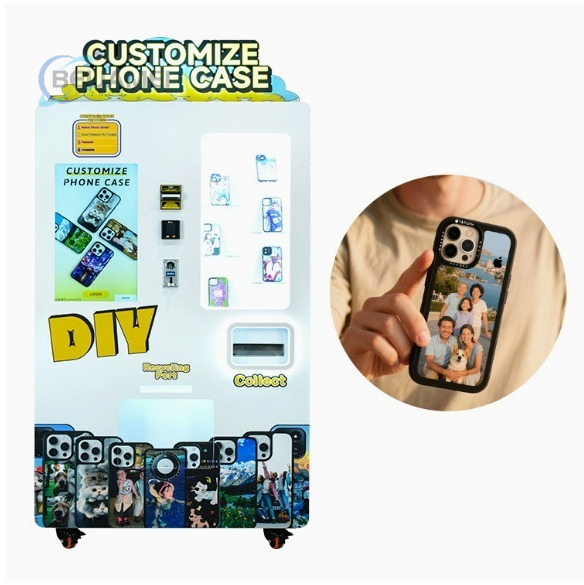 DIY Custom Phone Case Vending Machine Smart Automatic UV Printing Self Service All in One Retail Kiosk