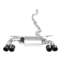 Sistem Knalpot Catback Valvetronic BMW Seri 3 F30 G20 320i 330i M340i B48 B58 SS304 dengan Peredam Suara Berkatup dan Empat Ujung Knalpot, Kontrol Jarak Jauh