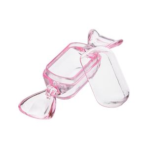 Boîte en plastique transparente en forme de bonbon avec couvercle, mini-récipient en PS acrylique pour bonbons, idéal pour cadeaux, fêtes et emballages promotionnels - Product Image 3