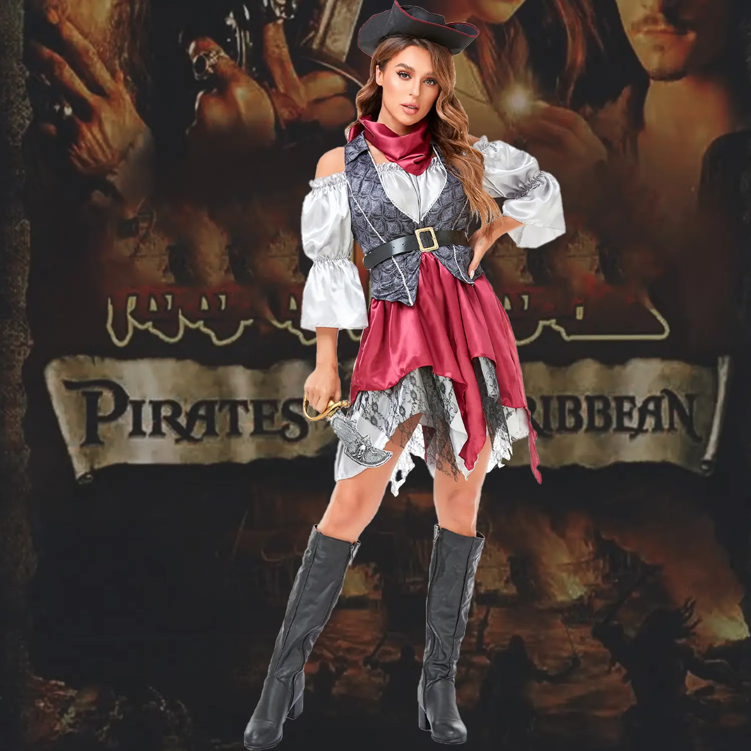 Nghịch ngợm cướp biển cosplay trang phục cho Halloween cosplay bên lễ hội somali cướp biển trang phục