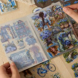 20 autocollants par paquet, décoration de <span class=keywords><strong>vacances</strong></span>, série Flower-Resting Dream, autocollants décoratifs à thème de personnage pour agenda et coque de téléphone - Product Image 3