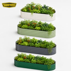 Kit de <span class=keywords><strong>Jardinière</strong></span> Surélevée Modulaire en Métal Ondulé Galvanisé pour Légumes, Vente en Gros, Direct Usine - Product Image 1
