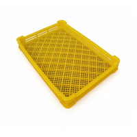 Boîte de palette en plastique ventilée et durable de qualité alimentaire pour fruits et légumes, écologique, en maille, pour la vente